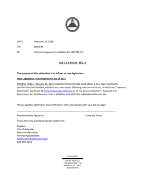 Iran Divestment Act Certification Form