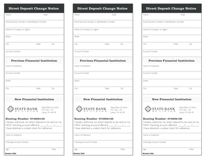 Lifeworks direct deposit - Authorization to re-direct my direct deposit pdf - State Bank of Lizton