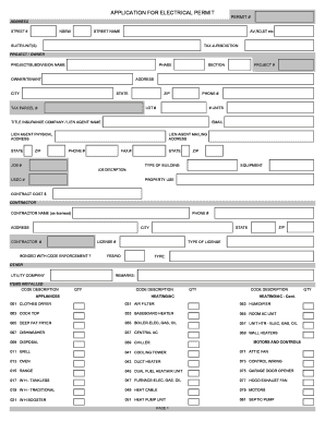 Electrical Permit Application