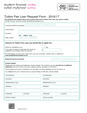 Tuition Fee Loan Request Form