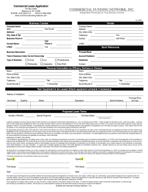 Commercial Lease Application