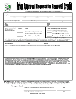 Professional Development Credit Request Form