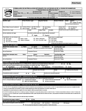 Formulario de Matriculación Estudiantil
