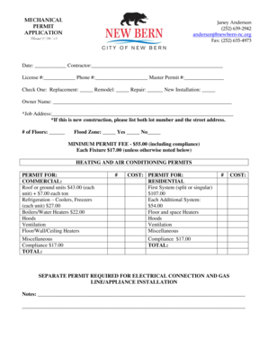 Mechanical Permit Application