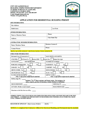 Residential Building Permit Application