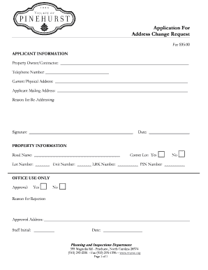 Address Change Request Form