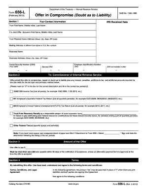 IRS Form 656-L Offer in Compromise