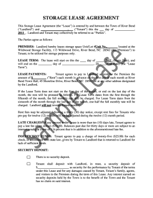 Storage Lease Agreement