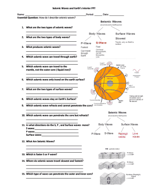 Seismic Waves and Earth’s Interior Worksheet