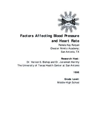 Factors Affecting Blood Pressure and Heart Rate