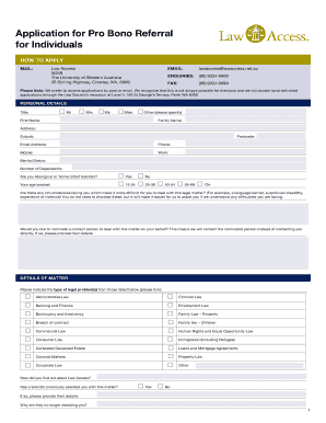 Pro Bono Referral Application