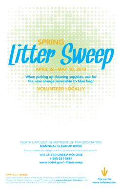 North Carolina Litter Sweep Certificate Request