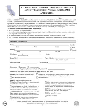 California State University LSAMP Application
