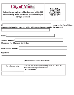 Utility Billing Authorization Form