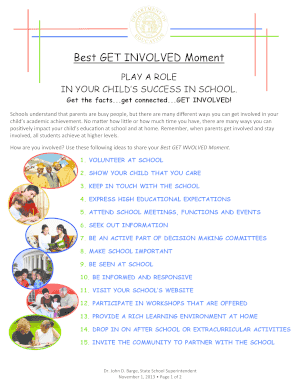 Georgia Parent Engagement Month Form
