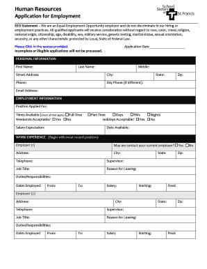 Employment Application Form