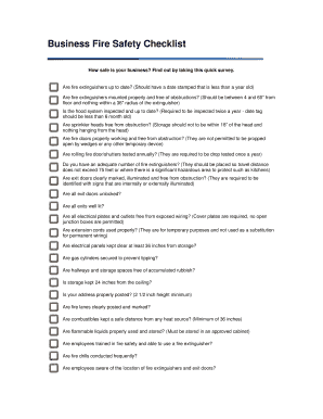 Business Fire Safety Checklist
