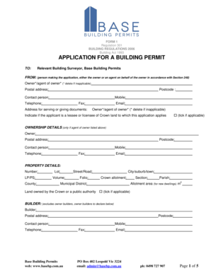 Application for a Building Permit