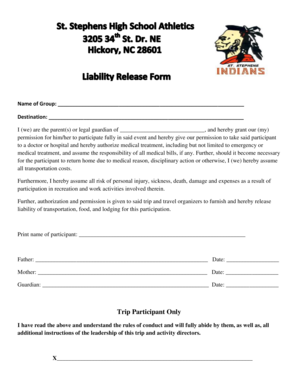 Field Trip Permission Slip