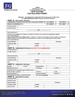 Building Permit Application Form