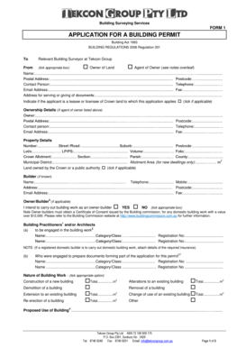 Application for a Building Permit