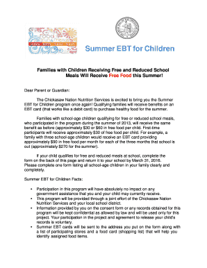 Summer EBT for Children Application