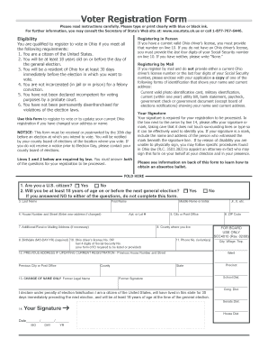 Ohio Voter Registration Form