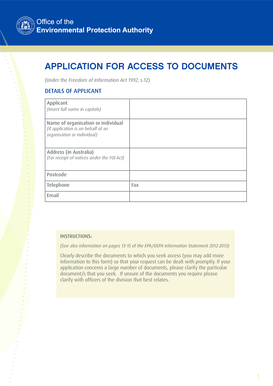 Freedom of Information Act Application