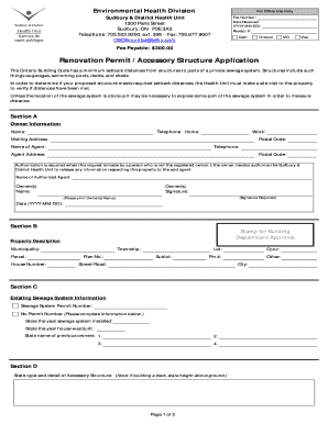 Renovation Permit Application