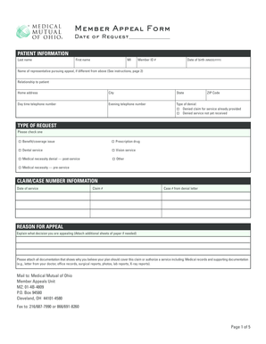 Member Appeal Form