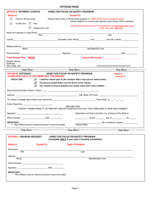 Hamilton Focus on Safety Program Payment Options