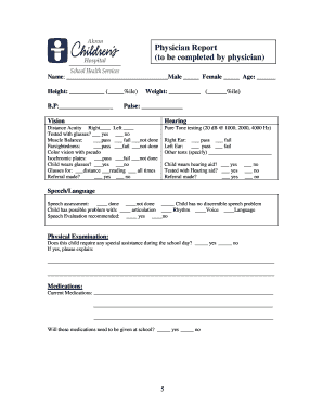 Physician Report Form
