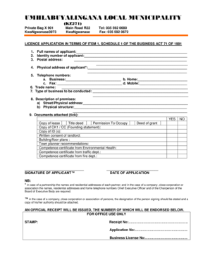 Business License Application
