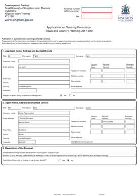 UK Planning Permission Application Form