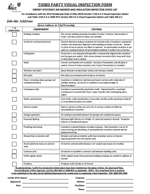 Third Party Visual Inspection Form
