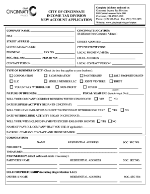Cincinnati Contractor Registration Application