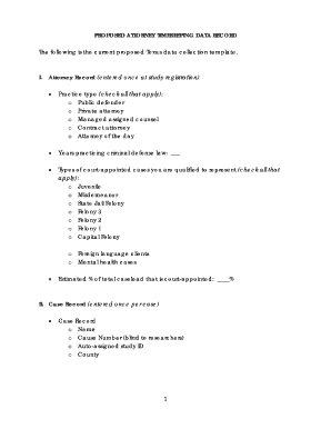 Texas Attorney Timekeeping Data Record