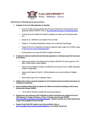 VA Form 22-1990 Application for Benefits