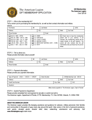 American Legion Gift Membership Application