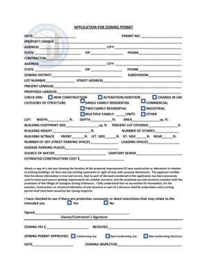 Zoning Permit Application