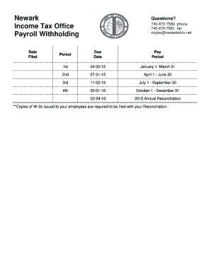 Newark City Tax Withholding Form