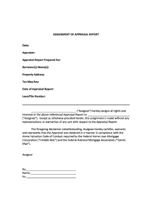 Assignment of Appraisal Report