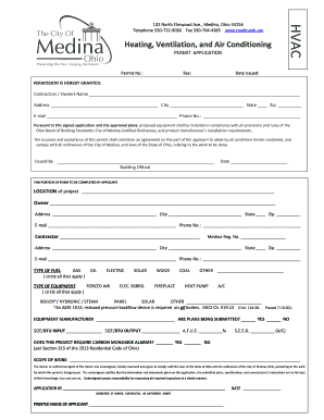 Ohio HVAC Permit Application