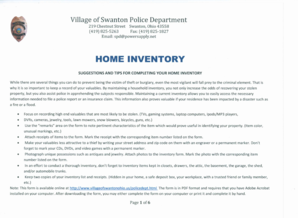 Home Inventory Form