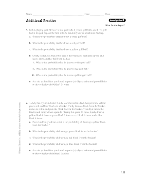 Probability and Statistics Worksheet