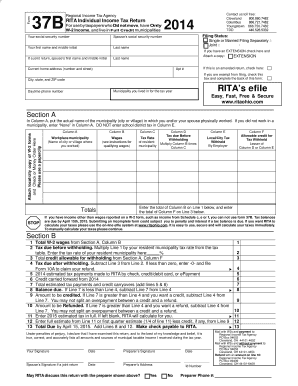 RITA Individual Income Tax Return