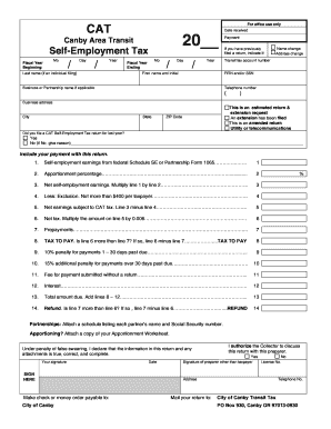 Canby Self-Employment Tax Return