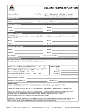Building Permit Application