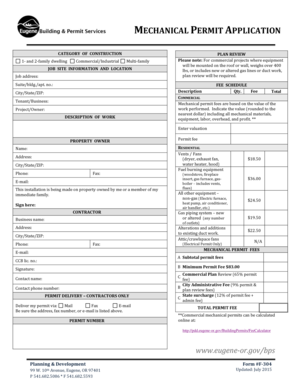 Mechanical Permit Application