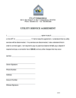 Utility Service Agreement